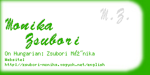 monika zsubori business card